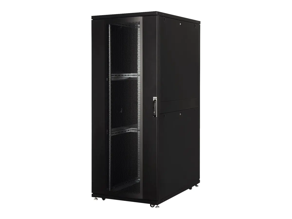 Digitus Professional Unique DN-19 SRV-47U-8/12B - Schrank Netzwerkschrank - Schwarz, RAL 9005 - 47U - 48.3 cm (19")