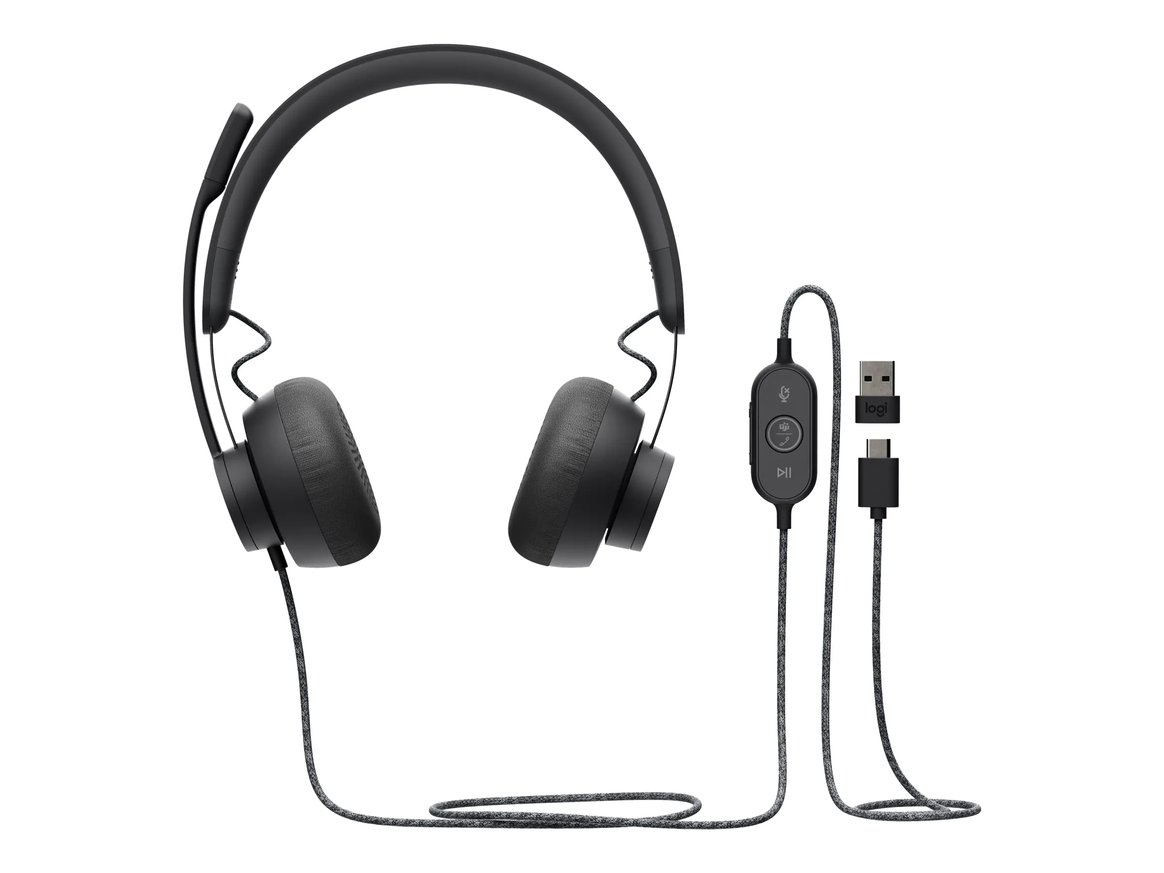 Logitech Zone Wired MSFT Teams - Headset - On-Ear kabelgebunden - USB-C - 981-000870