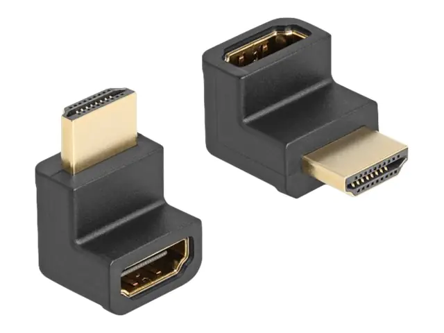 Delock Highspeed - HDMI rechtwinkliger Adapter - HDMI männlich zu HDMI weiblich nach unten abgewink
