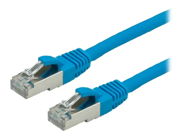 VALUE - Patch-Kabel - RJ-45 (M) zu RJ-45 (M) - 10 m - SFTP, PiMF - CAT 6e - halogenfrei, geformt, ohne Haken, verseilt - Blau