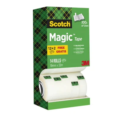 Scotch Klebeband Magic 8R14TPR 19mmx33m 14 St./Pack.