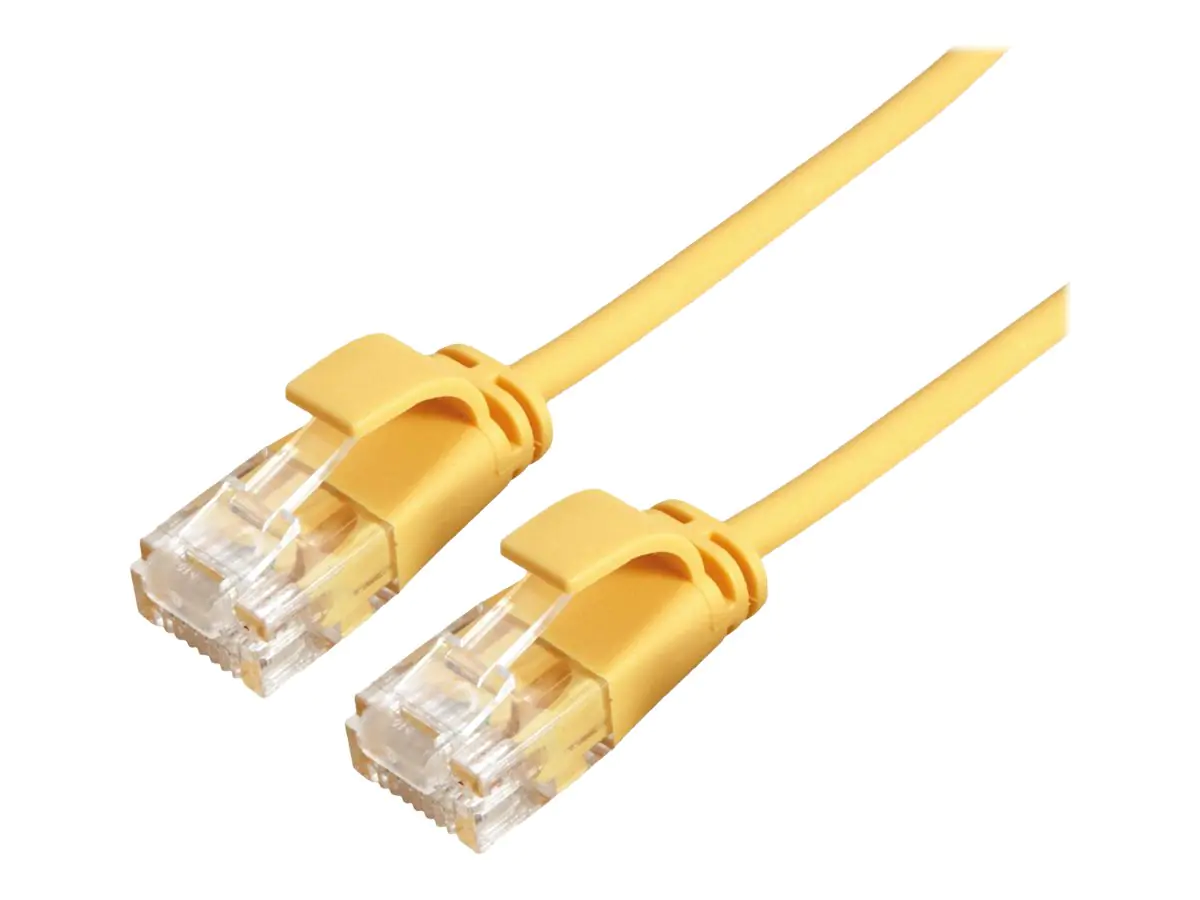 Roline Green - Patch-Kabel - RJ-45 (M) zu RJ-45 (M) - 1 m - UTP - CAT 6a - halogenfrei, geformt, ohne Haken, verseilt - Gelb