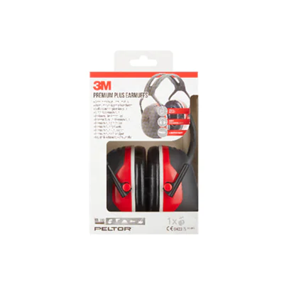 3M Kapselgehörschutz PeltorT Premium Plus X3 110 dB ABS Kunststoff rot/schwarz