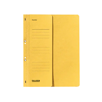 Falken Ösenhefter 80003825 DIN A4 kaufm. Heftung 250g Karton gelb
