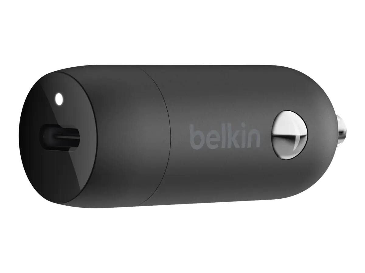 Belkin BoostCharge - Auto-Netzteil - 30 Watt - 3 A - Fast Charge (24 pin USB-C) - Schwarz