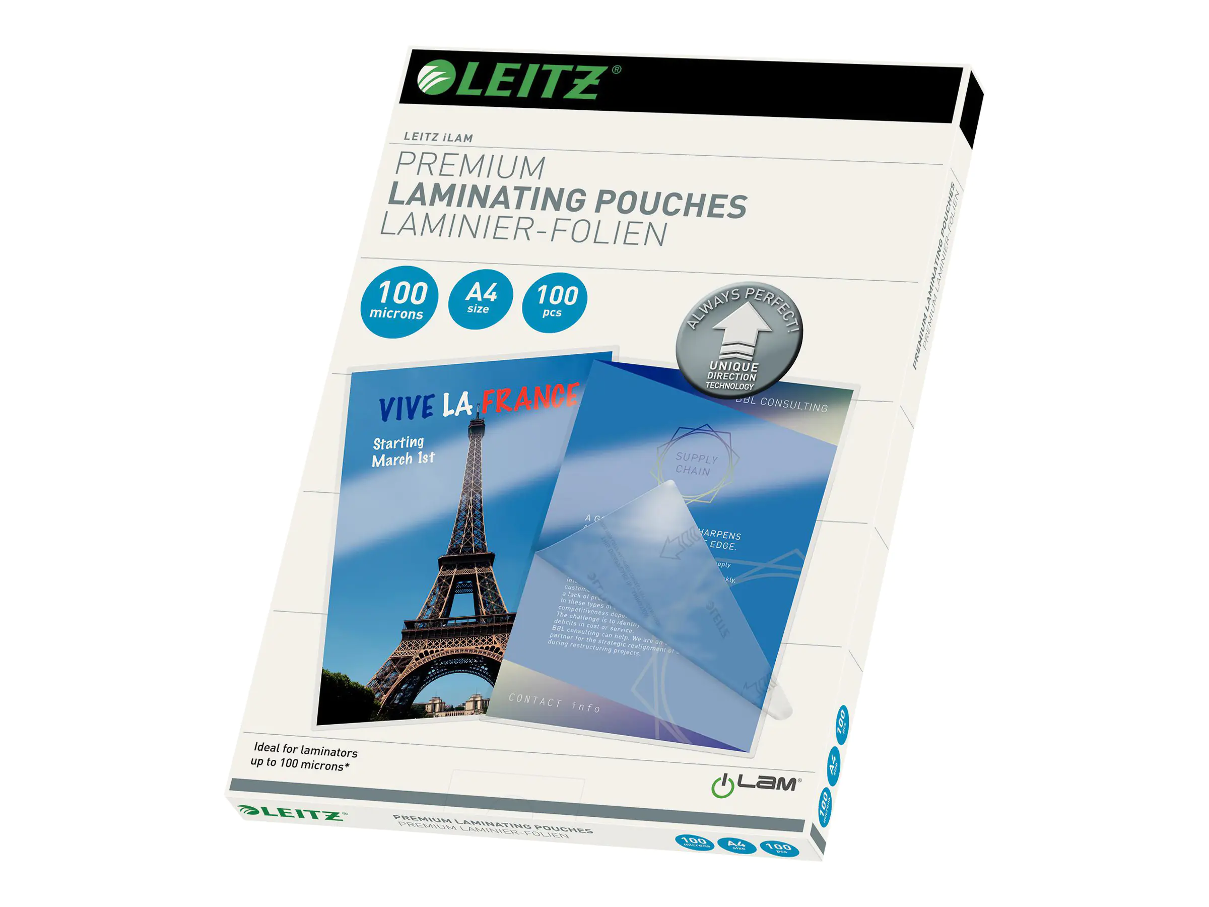 Esselte Leitz Glänzend, kristallklar - A4 (210 x 297 74800000