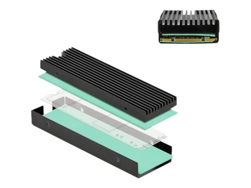 DeLOCK - Solid State Drive Kühlkörper - Schwarz