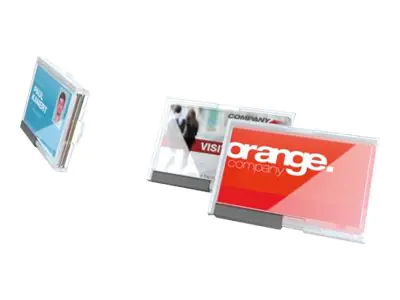 Durable PUSHBOX MONO - Namensschildhalterung - für 54 x 87 mm - durchsichtig (Packung mit 10) 8922 19