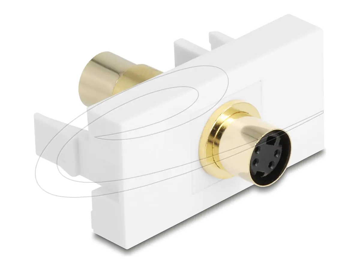 Delock Easy 45 - Einrastmodul - vergoldet - 4 -poliger Mini-DIN ( weiblich )