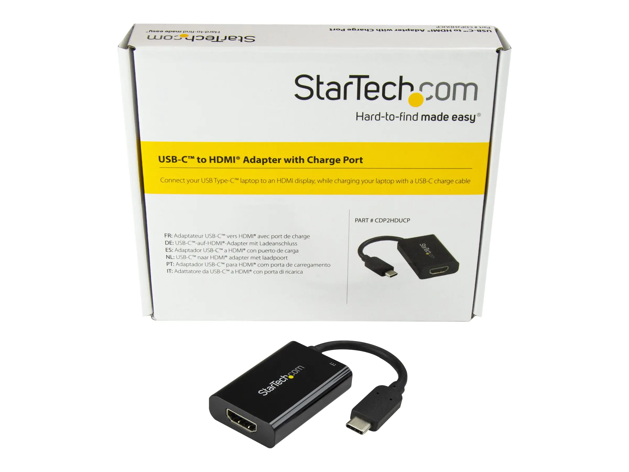 StarTech USB-C auf HDMI Adapter mit USB Stromversorgung - USB Typ C zu HDMI Konverter für Computer mit USB C - 4K 60Hz - Externer Videoadapter - USB-C - HDMI - Schwarz
