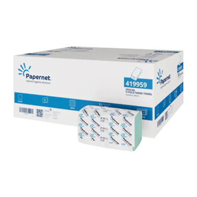 Papernet Papierhandtücher 23 x 24 cm (B x L) Deinktes Papier grün 15 x 266 Bl./Pack.