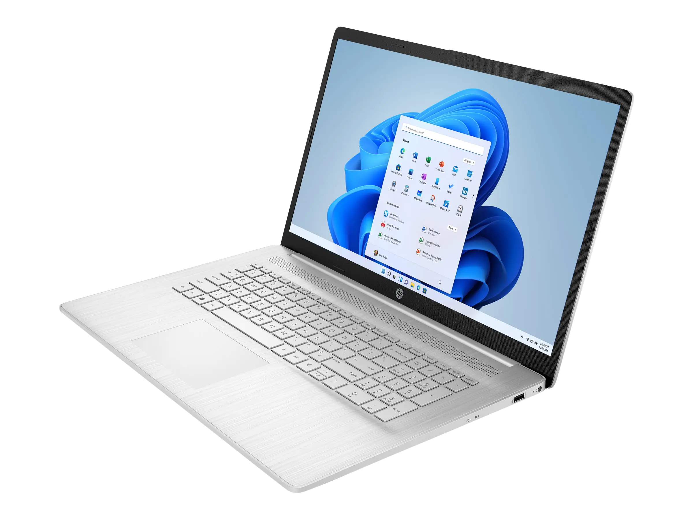 HP Laptop 17-cp2101ng - AMD Ryzen 5 7520U / 2.8 GHz - Win 11 Home - Radeon 610M - 16 GB RAM - 512 GB SSD NVMe - 43.9 cm (17.3") IPS 1920 x 1080 (Full HD) - Wi-Fi 5 - Natural Silver - kbd: Deutsch