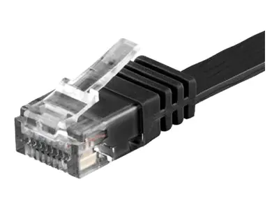 wentronic goobay - Netzwerkkabel - RJ-45 (M) zu RJ-45 (M) - 7 m - UTP - CAT 6 - geformt, flach - Schwarz