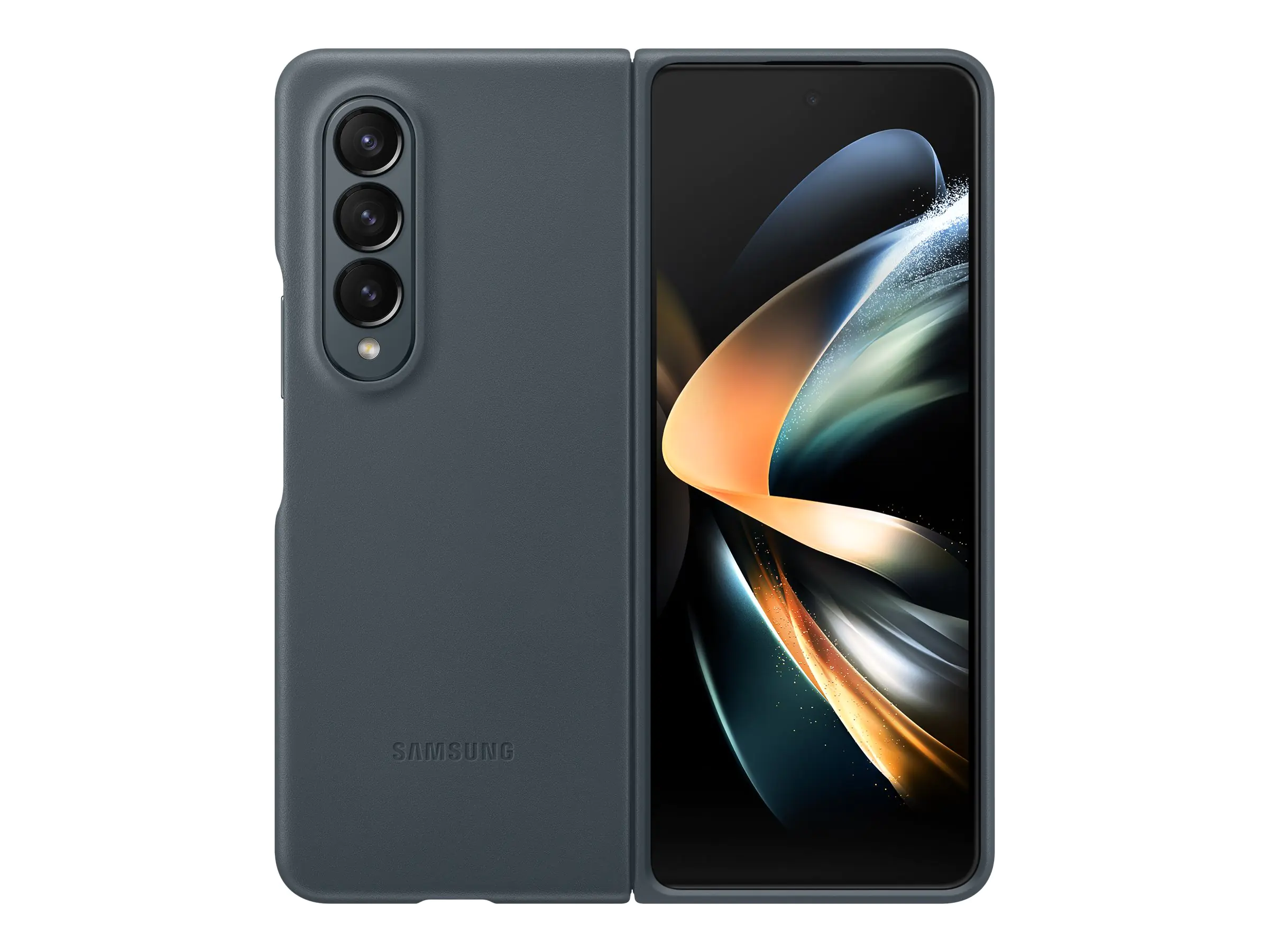 Samsung EF-VF936 - Hintere Abdeckung für Mobiltelefon - Leder - graygreen - für Galaxy Z Fold4