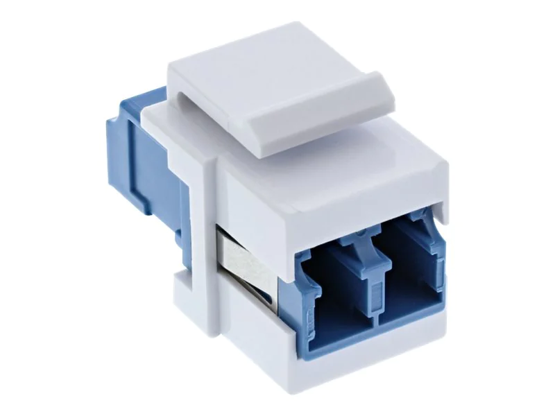InLine LWL Keystone Snap-in Kupplung weiß - Duplex LC/LC - SM - blau - Keramikhülse 89988A