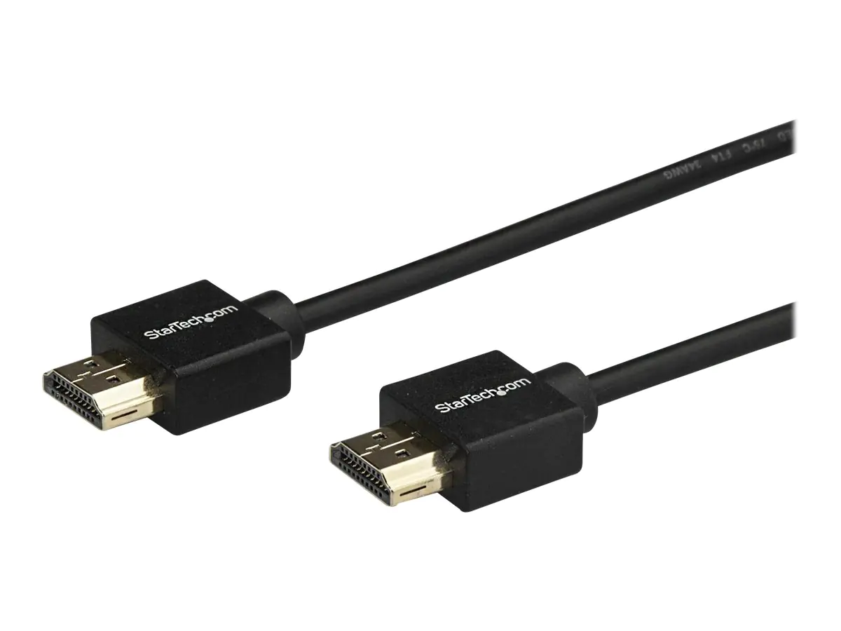 StarTech HDMI Kabel 2m - mit Verriegelung - HDMI Kabel 4K - Premium HDMI 2.0 Kabel - 4K 60Hz - HDMI Monitorkabel - HDMI Kabe für TV - HDMI-Kabel - HDMI (M) bis HDMI (M) - 2 m - Schwarz - für P/N: ST122HD202, ST124HD202, TB32HD24K60, TB3DKM2HDL