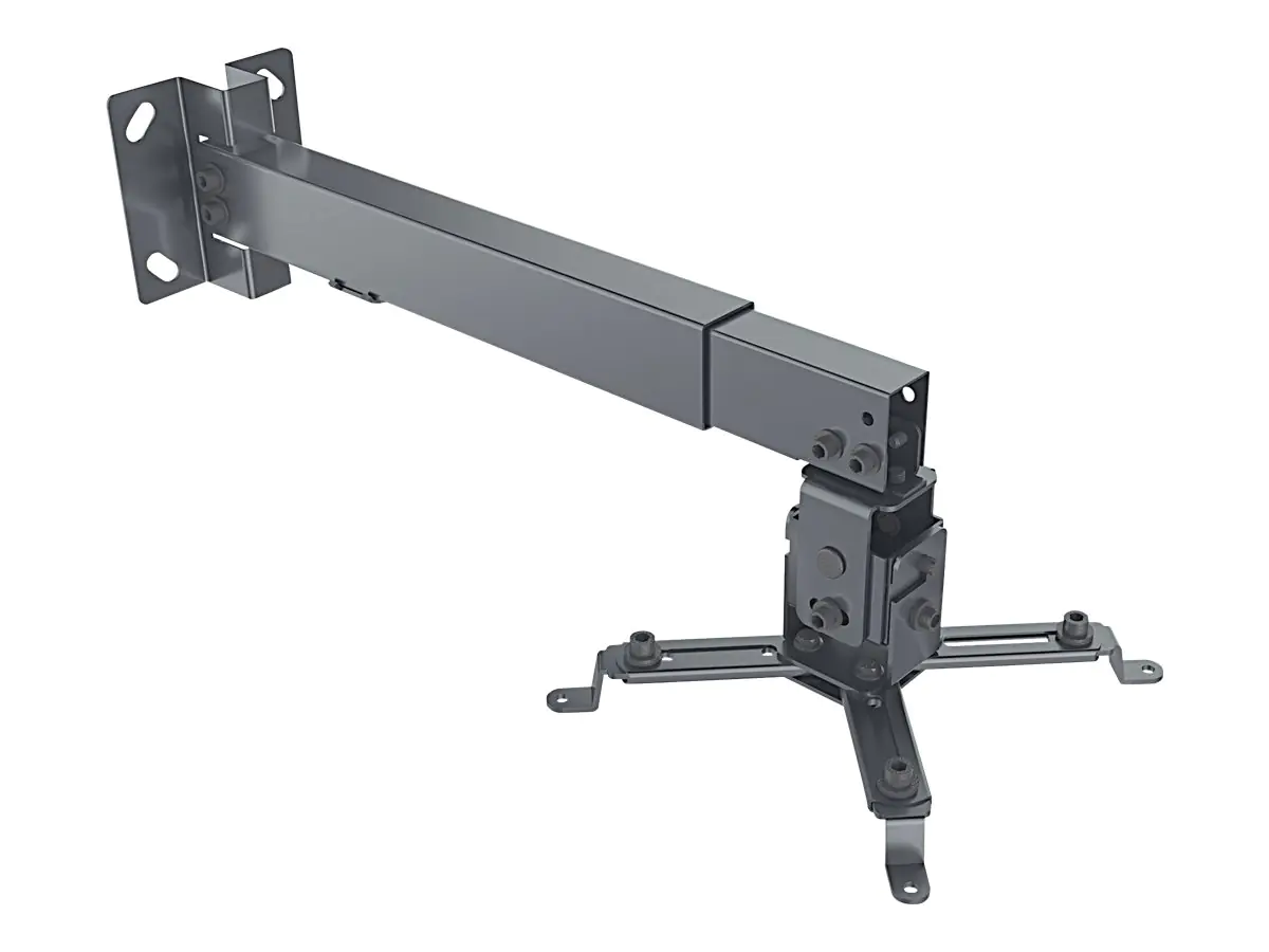 Manhattan Projector Mount, Ceiling or Wall, Tilt & Swivel, Height Range: 43-65cm, Max 20kg, Black, Lifetime Warranty - Befestigungskit - für Projektor - Schwarz - Deckenmontage, Wandmontage