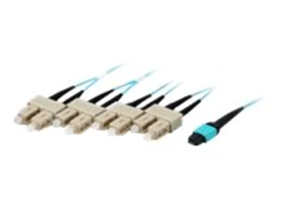 equip Pro - Patch-Kabel - SC multi-mode (M) zu MTP Multimode (W) - 7 m - Glasfaser - 50/125 Mikrometer - OM4 - Aquamarin