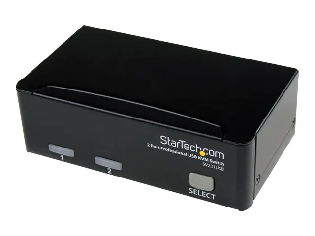 StarTech 2 Port VGA USB KVM Switch - VGA KVM Umschalter inkl. Kabel - KVM-Switch - 2 x KVM port(s) - 1 lokaler Benutzer - Desktop