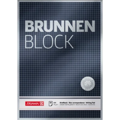 BRUNNEN Briefblock BRUNNEN BLOCK 1052828 A4 90g kar. sw