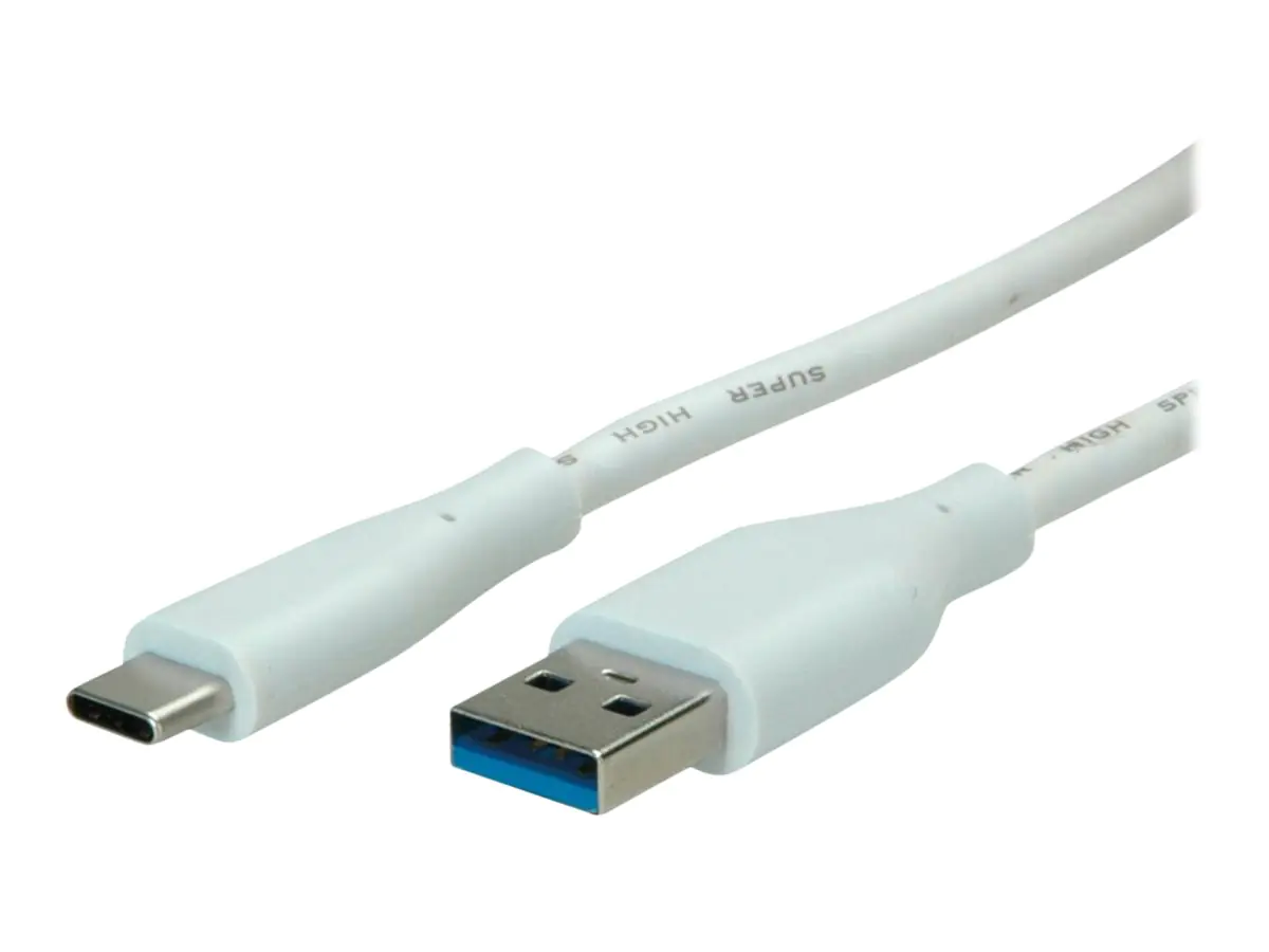 VALUE - USB-Kabel - USB Typ A (M) zu 24 pin USB-C (M) - USB 3.2 Gen 1 - 5 V - 3 m - USB Power Delivery (3A, 15W) - weiß