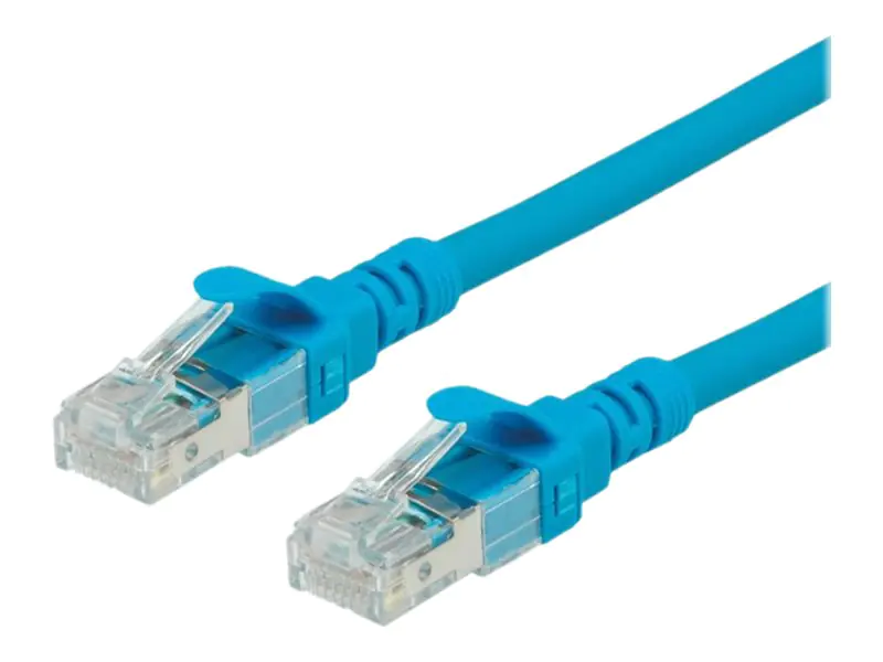 Roline - Patch-Kabel - RJ-45 (M) bis RJ-45 (M) - 2 m - SFTP, PiMF - CAT 6 - halogenfrei, geformt, ohne Haken - Blau