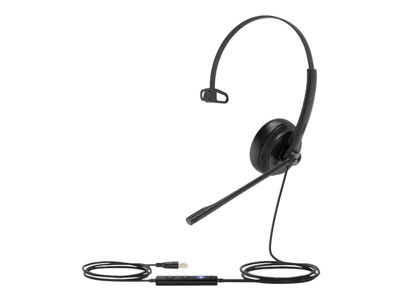Yealink UH34 Lite Mono - Headset - On-Ear - kabelgebunden - USB - Schwarz - Zertifiziert für Microsoft Teams