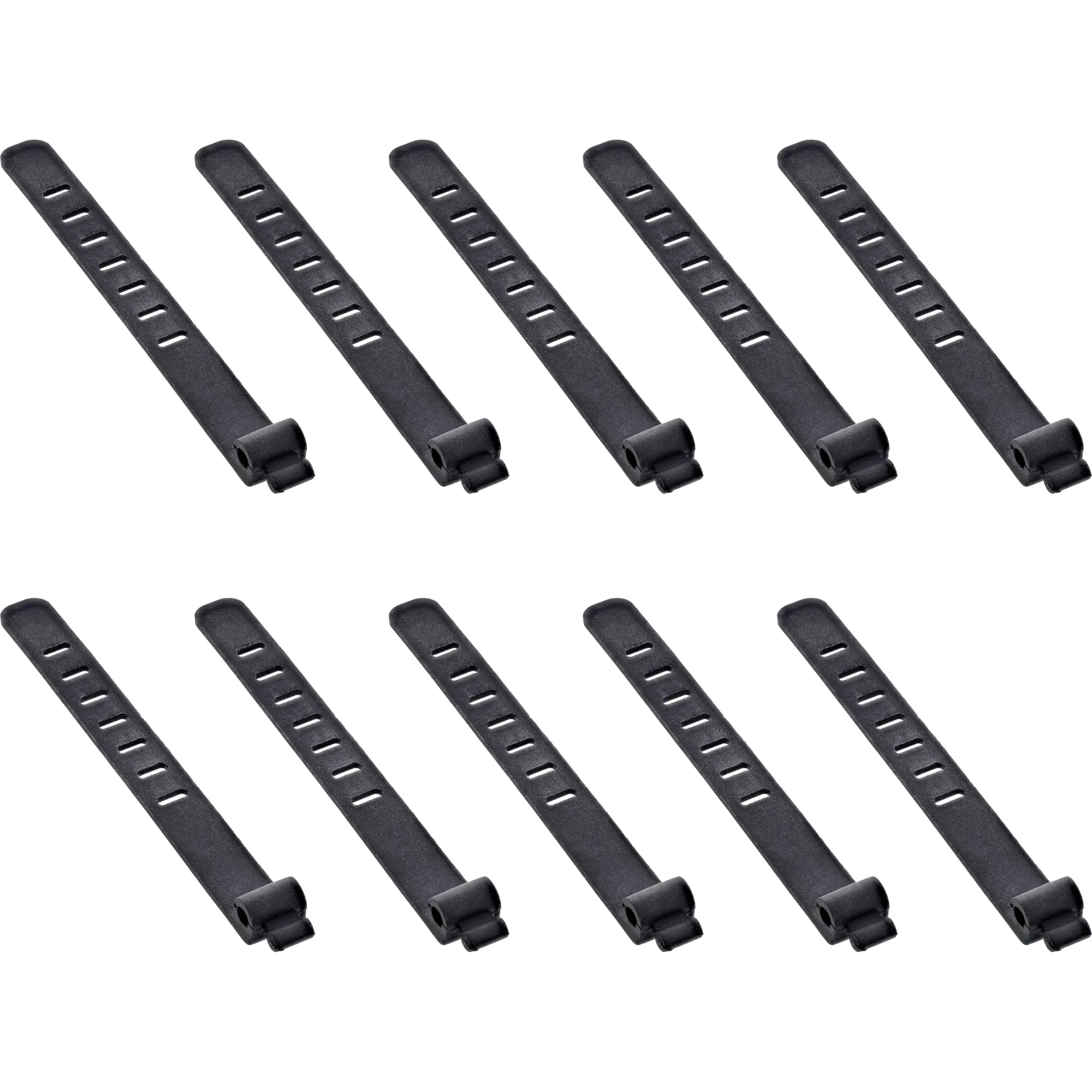 InLine 10er Pack Kabelbinder Silikon - wiederverschließbar - 97x10mm - schwarz