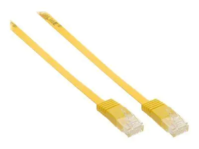 InLine - Patch-Kabel - RJ-45 (M) zu RJ-45 (M) - 10 m - UTP - CAT 6 - geformt - Gelb