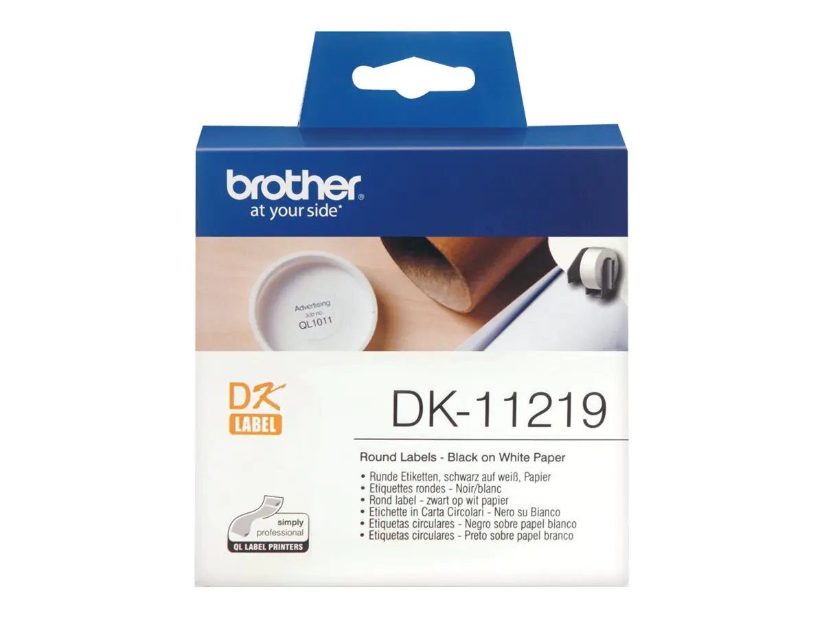 Brother runde Etiketten DK11219 weiss VE=1200 Stk