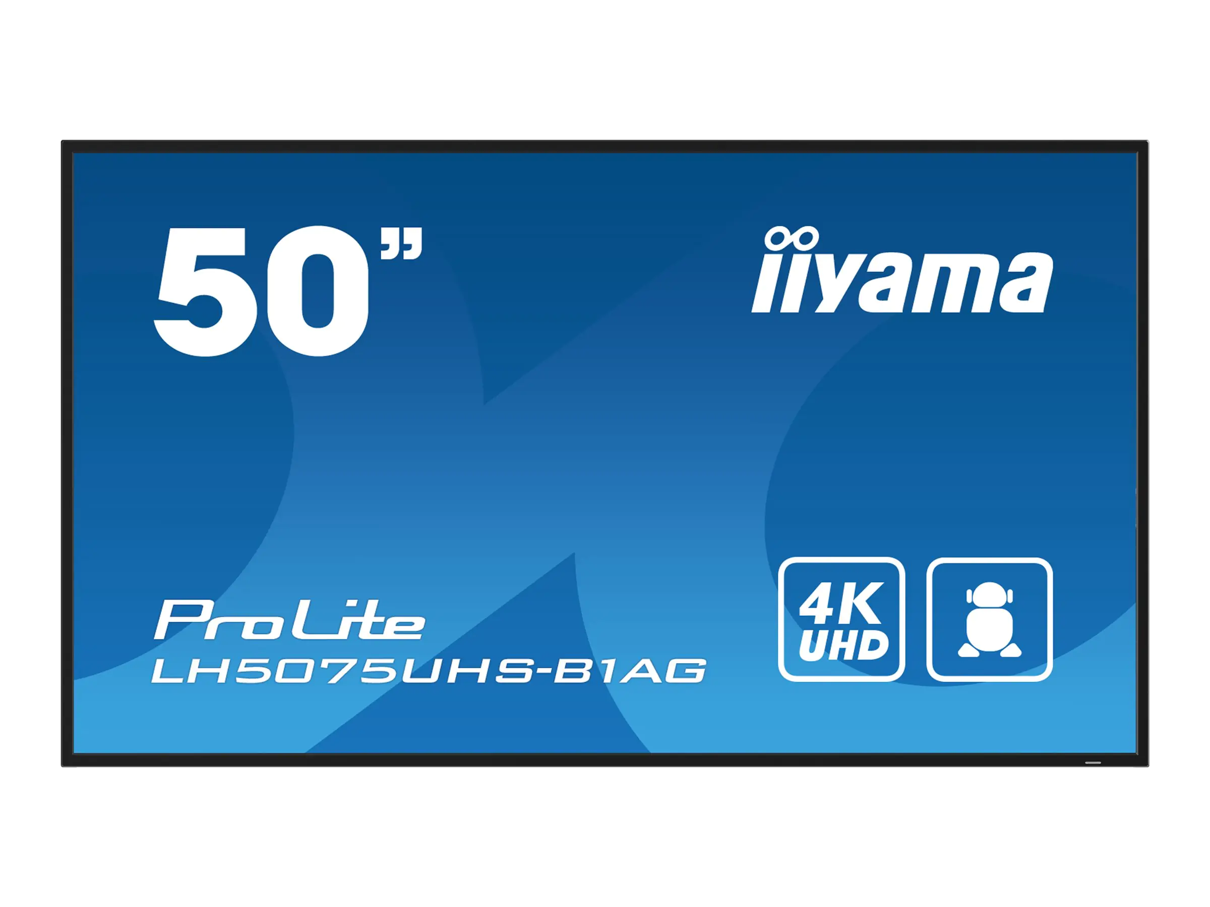 Iiyama ProLite LH5075UHS-B1AG - 127 cm (50") Diagonalklasse (125.7 cm (49.5") sichtbar) LCD-Display mit LED-Hintergrundbeleuchtung - Digital Signage - mit integrierter Media Player, SDM Slot PC - Android - 4K UHD (2160p) 3840 x 2160 - mattschwarz