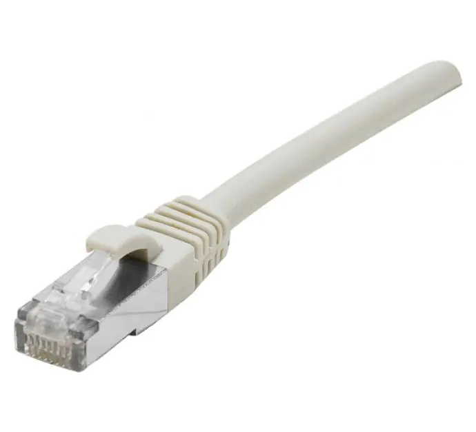 Dexlan - Patch-Kabel - RJ-45 (M) zu RJ-45 (M) - 15 cm - S/FTP - CAT 6a - halogenfrei, geformt, ohne Haken - Gelb
