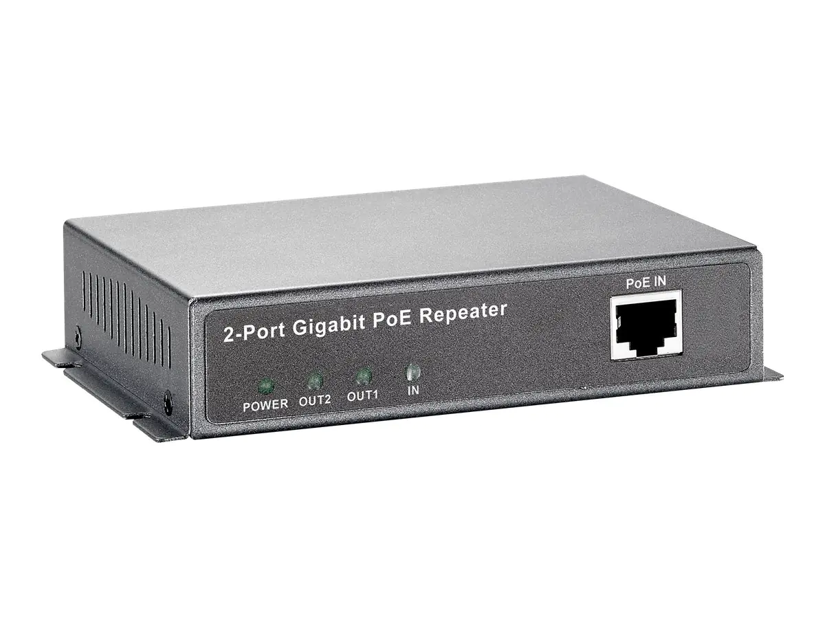 LevelOne POR-0122 - Repeater - 1GbE - 10Base-T, 100Base-TX, 1000Base-T - 2 Anschlüsse - RJ-45 / RJ-45 - bis zu 100 m - für P/N: FSW-0822 520822