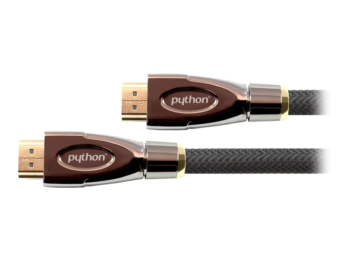 PYTHON - HDMI-Kabel - HDMI (M) bis HDMI (M) - 10 m - Dreifachisolierung - Schwarz - aktiv, 4K Unterstützung