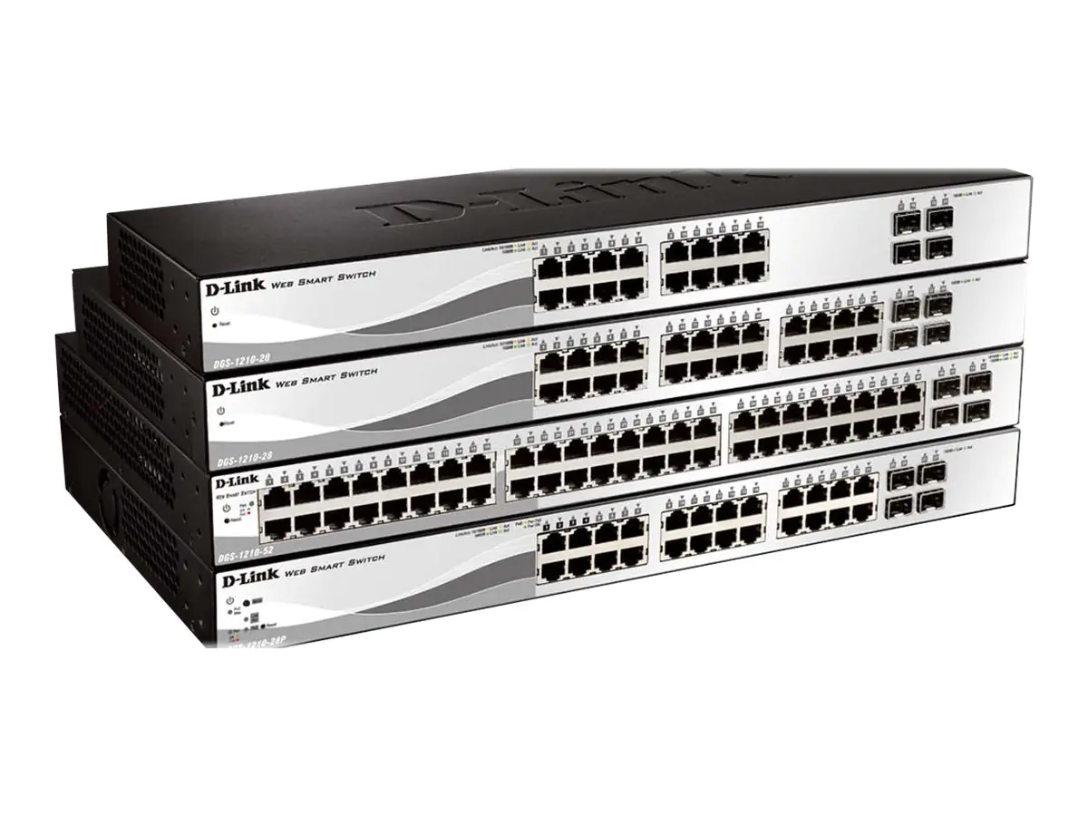 D-Link Switch DGS-1210-20 16-port Desktop, an Rack montierbar