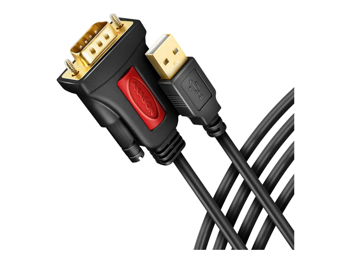 AXAGON Kabel seriell - DB-9 (M) zu USB (M)