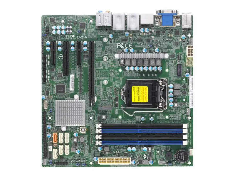 SUPERMICRO X12SCQ - Motherboard - micro ATX - LGA1200-Sockel - Q470E Chipsatz - USB-C Gen2, USB 3.1 Gen 2 - 2 x Gigabit LAN - Onboard-Grafik (CPU erforderlich) - HD Audio