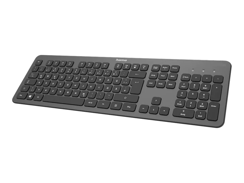 Hama "KW-700" - Tastenfeld - kabellos - 2.4 GHz - QWERTZ - Deutsch - Schwarz, Anthrazit