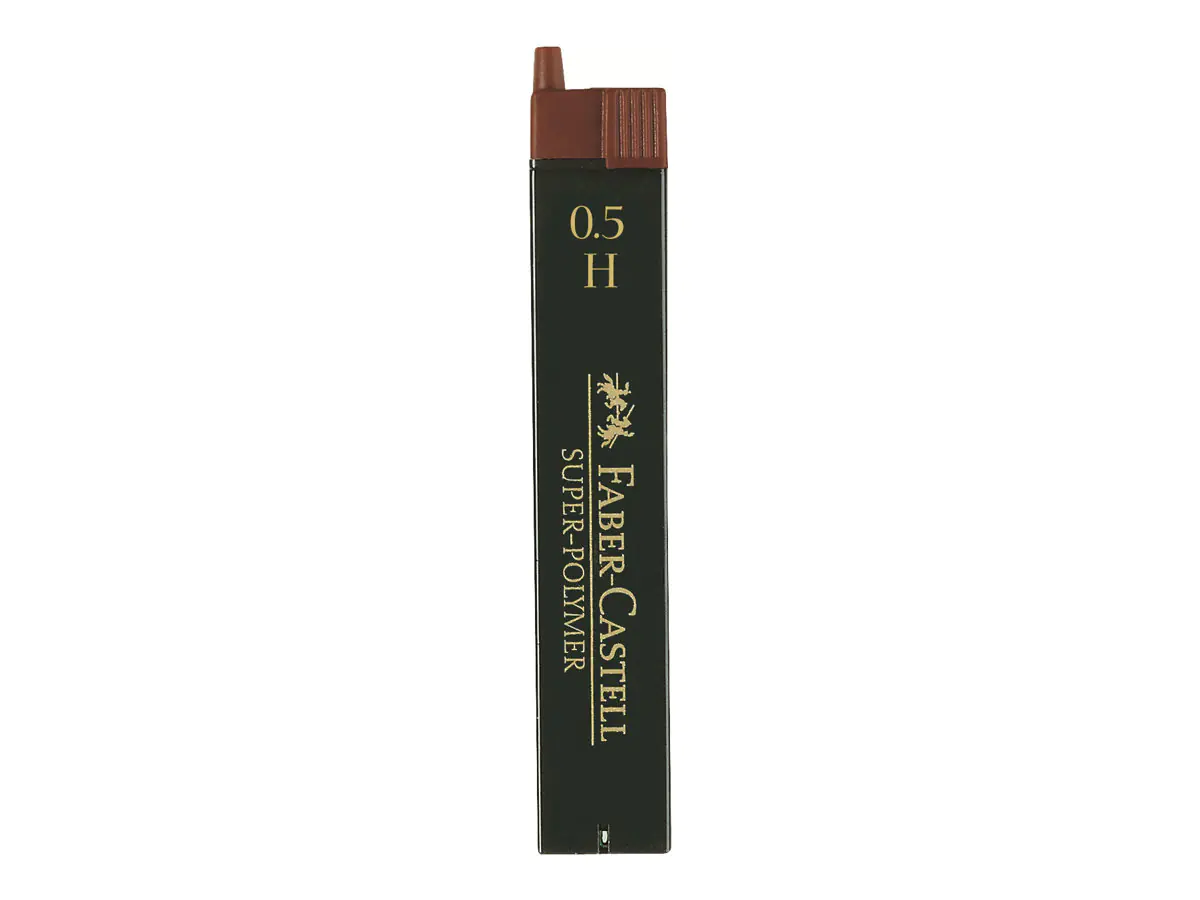 FABER-CASTELL Super-Polymer 9065 - Bleistiftmine - Superpolymer - H - Intense Black - 0.5 mm (Packung mit 12) 120511