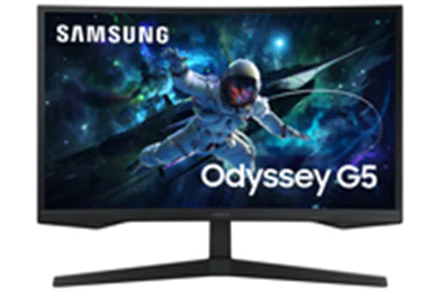 Samsung Odyssey G5 S27CG552EU - G55C Series - LED-Monitor - Gaming - gebogen - 68.6 cm (27") - 2560 x 1440 QHD @ 165 Hz - VA - 300 cd/m² - 2500:1 - HDR10 - 1 ms - HDMI, DisplayPort - Schwarz