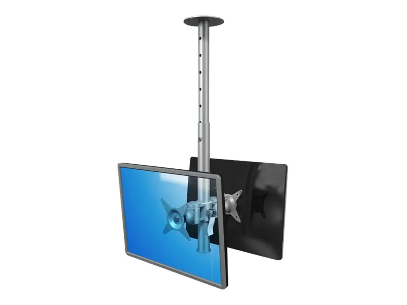 Dataflex Viewmate Style Monitor Arm 572 - Befestigungskit (Deckenbefestigung für Dual-Display) - für 2 LCD-Displays - Bildschirmgröße: bis zu 61 cm (bis zu 24 Zoll) - Deckenmontage