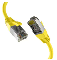 EFB-Elektronik - Patch-Kabel - RJ-45 (M) zu RJ-45 (M) - 20 m - 6.2 mm - S/FTP, PiMF - CAT 8.1 - geschirmt, halogenfrei, geformt, verseilt, Knickschutzmanschette, 40 Gigabit Ethernet, Steckerbelegung 1:1 - Gelb