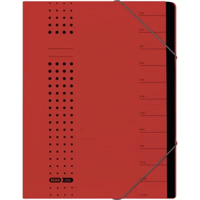 ELBA Ordnungsmappe chic 400002024 DIN A4 7Fächer Karton rot