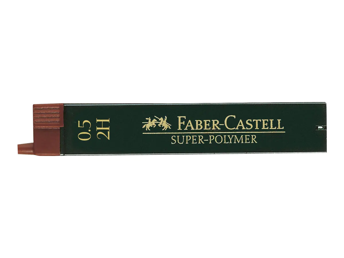 FABER-CASTELL Super-Polymer - Bleistiftmine - 2H - 0.5 mm (Packung mit 12) 120512