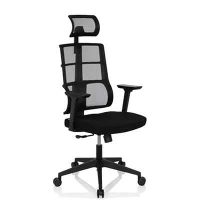 hjh OFFICE Bürodrehstuhl SPINEO PRO 46-57cm Synchronmechanik Rolle universell (für Hart- und Teppichböden) Kunststoff schwarz