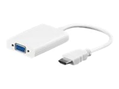 goobay - Video- / Audio-Adapter - HDMI männlich zu HD-15 (VGA), mini-phone stereo 3.5 mm weiblich - 2.5 cm - weiß