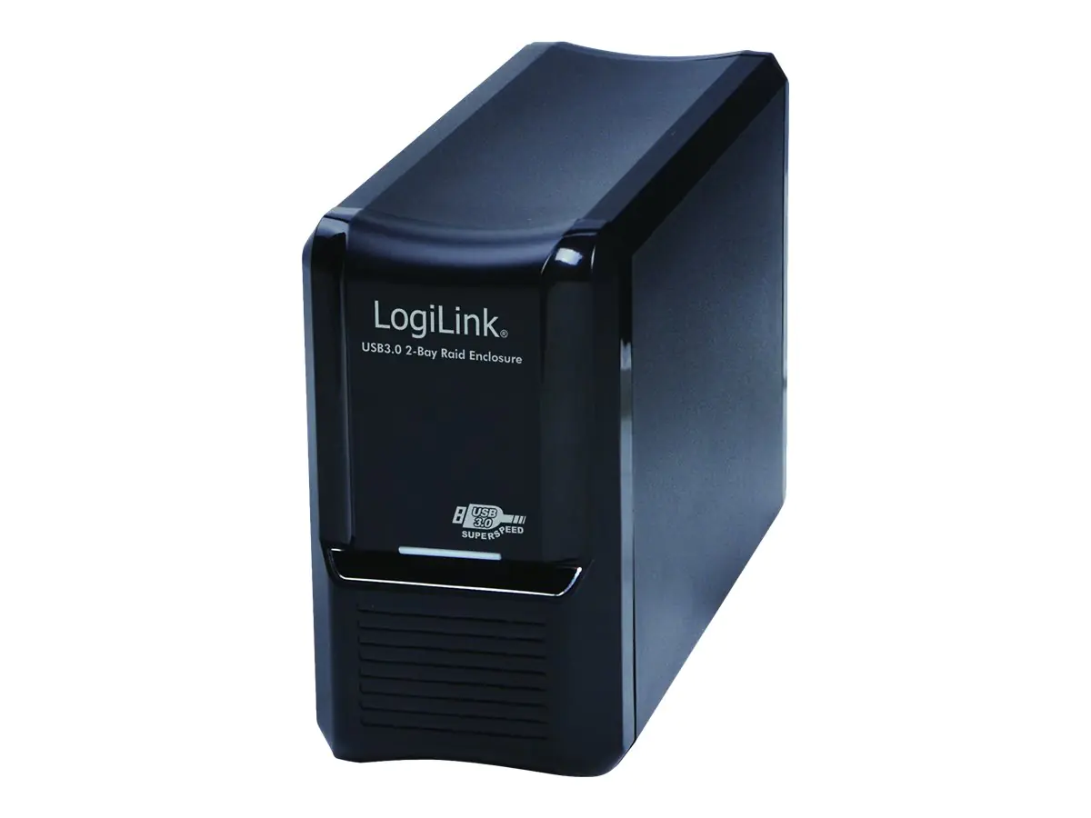 LogiLink UA0154A - Festplatten-Array - 2 Schächte (SATA-600) - USB 3.0 (extern)