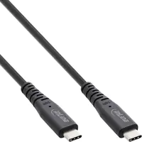 InLine 2.00m USB-C Anschlusskabel PD Stecker auf Schwarz - Digital/Daten
