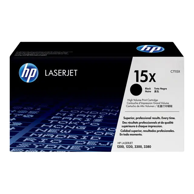 HP 15X - Hohe Ergiebigkeit - Schwarz - original - LaserJet - Tonerpatrone (C7115X) - für LaserJet 1000, 1200, 1220, 3300, 3310, 3320, 3330, 3380