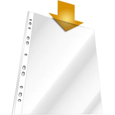 DURABLE Prospekthülle 266219 A4 oben offen Universallochung 10St.